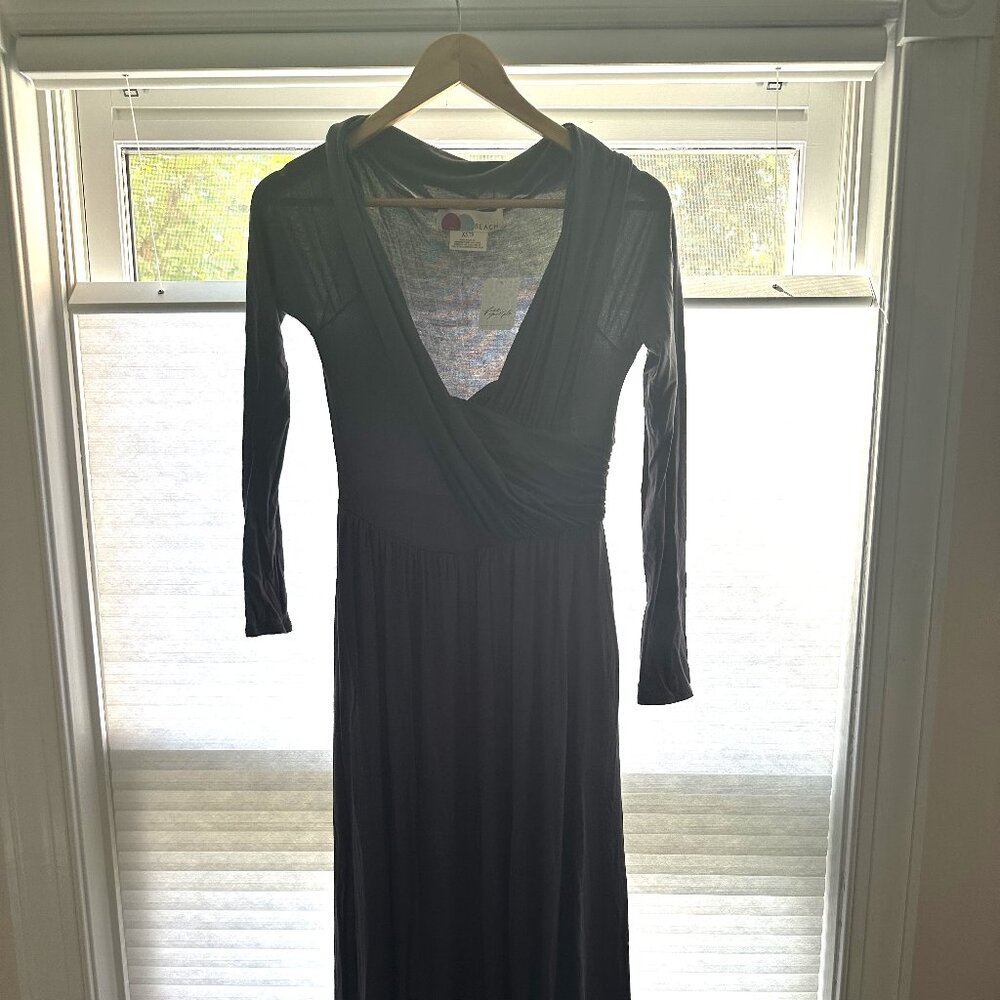 NWT Free People Gray/Lavender Long Sleeve Maxi Dress